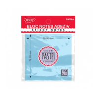 Bloc notes adeziv 76x76 albastru pastel DACO BN100A