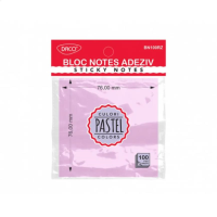 Bloc notes adeziv 76x76 roz pastel DACO BN100RZ