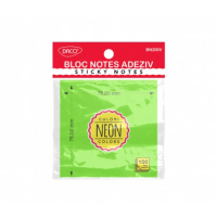 Bloc notes adeziv 76x76 verde neon DACO BN200V