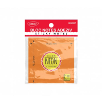 Bloc notes adeziv 76x76 portocaliu neon DACO BN200P