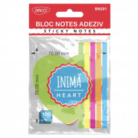 Bloc notes adeziv inima DACO BN201
