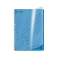 Agenda A5 pentru programari datata zilnic 192 pagini, spirala, coperta carton model Blue si supracoperta PriPlak