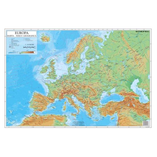 Mapa de birou Europa fizico-geografica 3278017