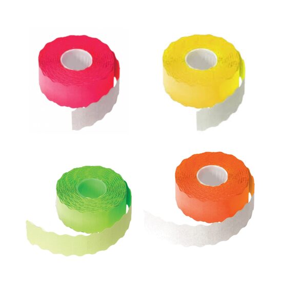 Rola etichete pret culoare fluorescenta 26x16