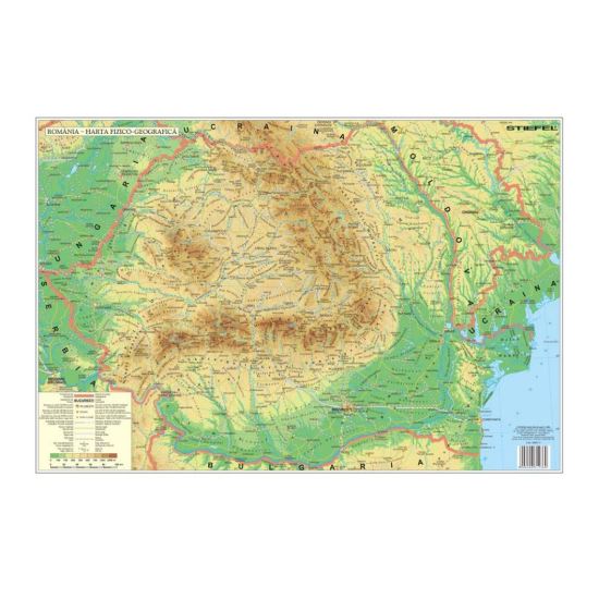 Mapa de birou Romania Fizico-Geografica 3890717
