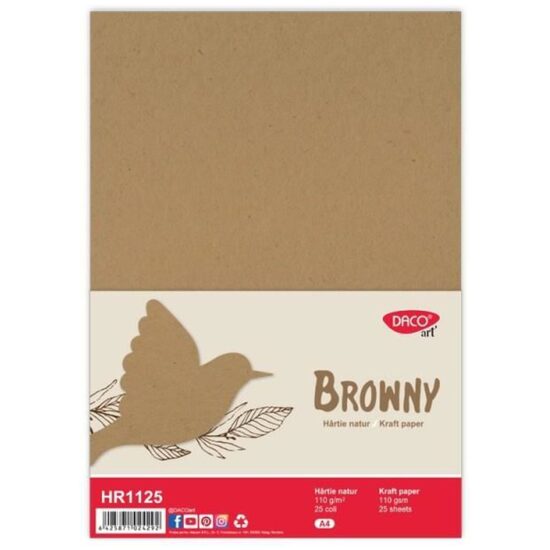 Hartie natur 110 g/mp A4 25 coli DACO HR1125