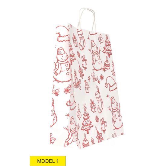 Punga hartie Craciun set 10 25x35 EU