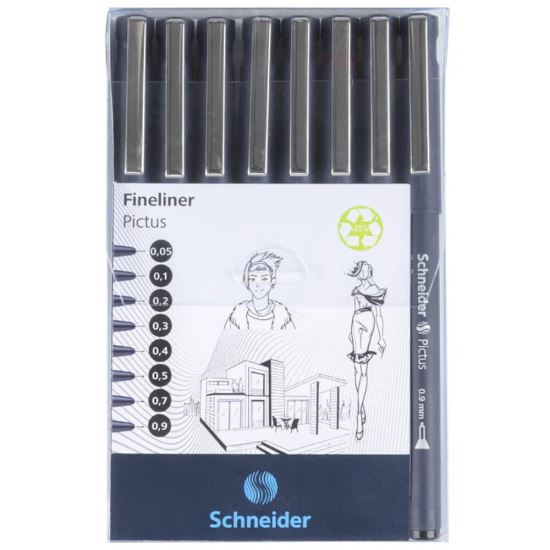 Fineliner Schneider Pictus 8 buc/portofel 493977