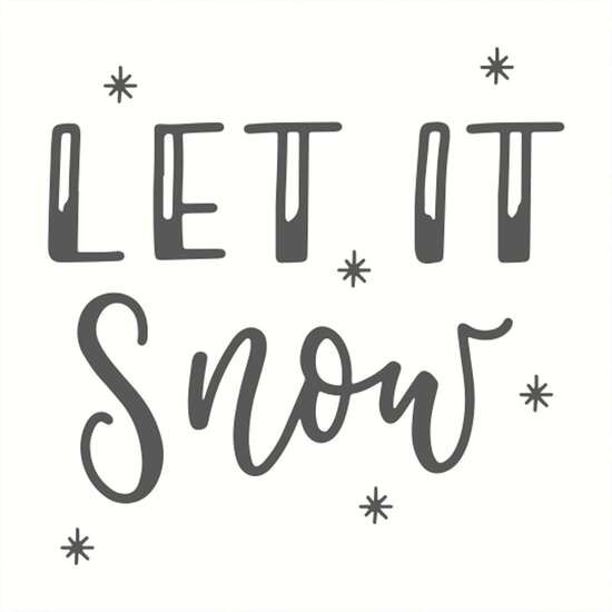 Stampila model Let It Snow 45 x 45 mm