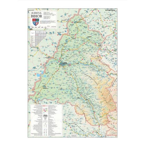 Harta 70x100 judet Bihor FFS