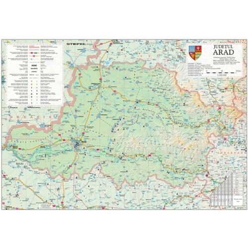 Harta 70x100 judet Arad FFS