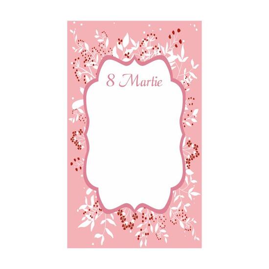 Cartonas martisor set.50 model 1 Roz Flori