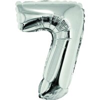 Balon folie cifra 7 argintiu 40 cm DACO - BL407AG