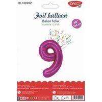 Balon folie cifra 9 roz 100 cm DACO BL1009RZ