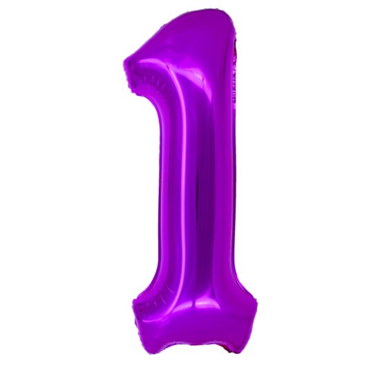 Balon folie cifra 1 roz 100 cm DACO BL1001RZ