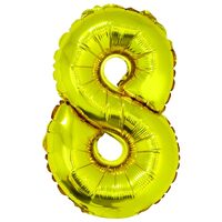 Balon folie cifra 8 auriu 40 cm DACO - BL408AU