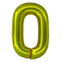 Balon folie cifra 0 auriu 100 cm DACO BL1000AU