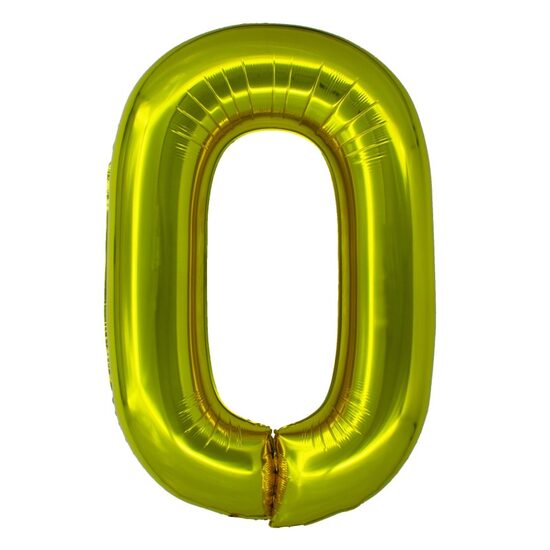 Balon folie cifra 0 auriu 100 cm DACO BL1000AU