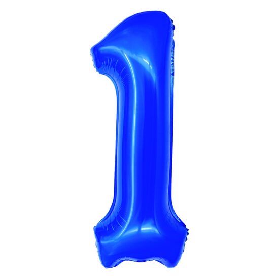 Balon folie cifra 1 albastru 100 cm DACO BL1001A