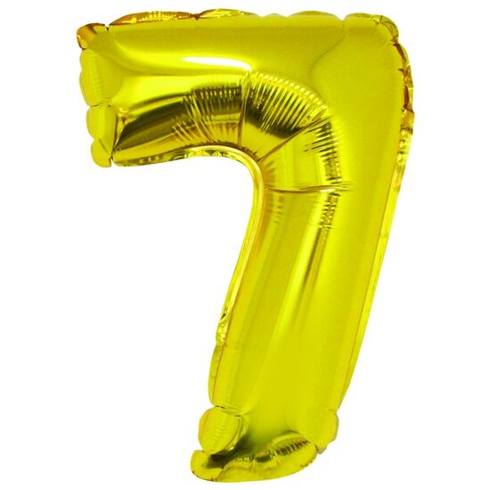 Balon folie cifra 7 auriu 40 cm DACO - BL407AU