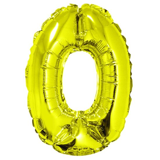 Balon din folie cifra 0 auriu 40cm DACO BL400AU
