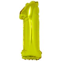 Balon folie cifra 1 auriu 40 cm DACO BL401AU