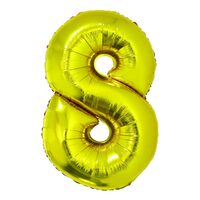 Balon folie cifra 8 auriu 85 cm DACO - BL858AU