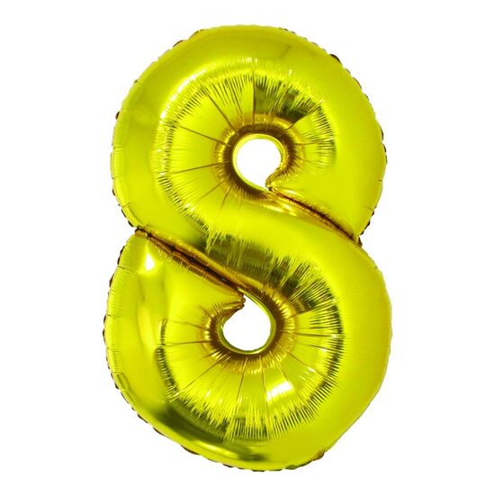 Balon folie cifra 8 auriu 85 cm DACO - BL858AU