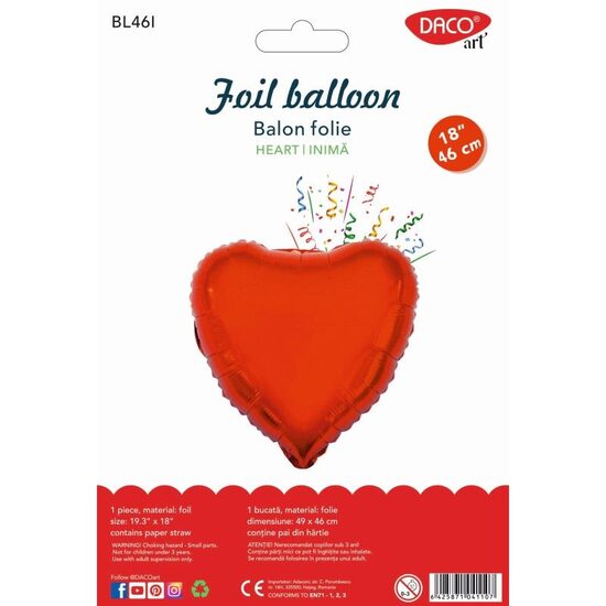 Balon folie inima 46 cm DACO BL46I