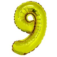 Balon folie cifra 9 auriu 40 cm DACO - BL409AU