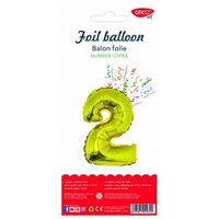 Balon folie cifra 2 auriu 40 cm DACO BL402AU
