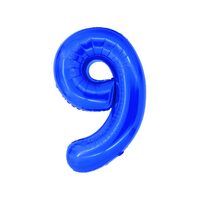 Balon folie cifra 9 albastru 100 cm DACO - BL1009A