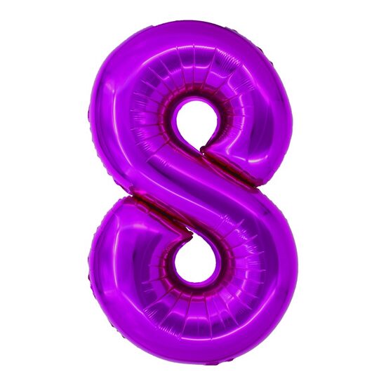 Balon folie cifra 8 roz 100 cm DACO - BL1008RZ