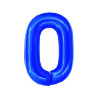 Balon folie cifra 0 albastru 100 cm DACO BL1000A
