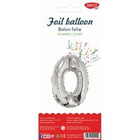 Balon din folie cifra 0 argintiu 85 cm DACO BL850AG