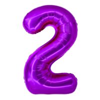 Balon folie cifra 2 roz 100 cm DACO - BL1002RZ