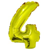Balon folie cifra 4 auriu 40 cm DACO - BL404AU