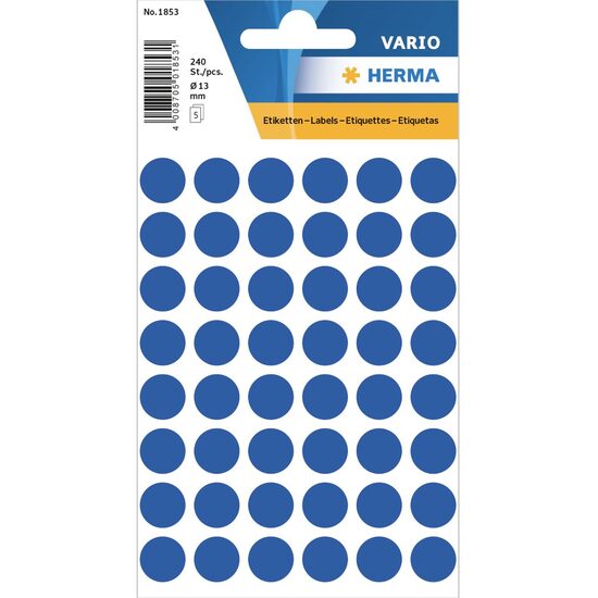 Sticker HERMA 1853 buline albastre 13mm