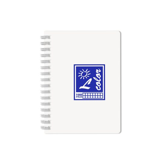 Carnetel A6 100F, spirala, coperta PVC alb