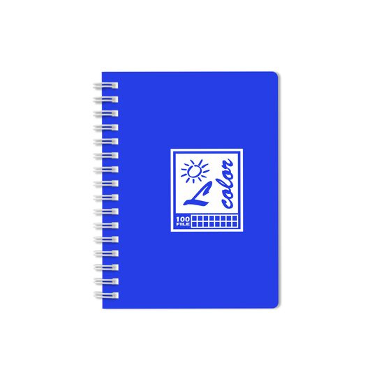 Carnetel A6 100F, spirala, coperta PVC albastru