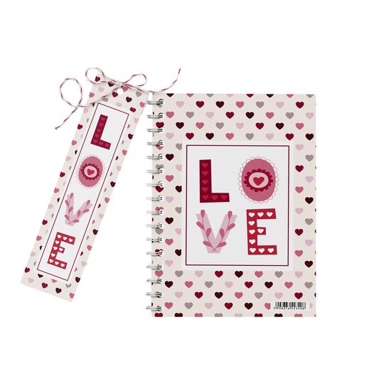 Carnetel A6+semn 100F spirala Love