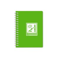 Carnetel A6 100F, spirala, coperta PVC verde
