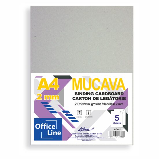 Mucava, Carton de legatorie grosime 2mm set. 5 coli 