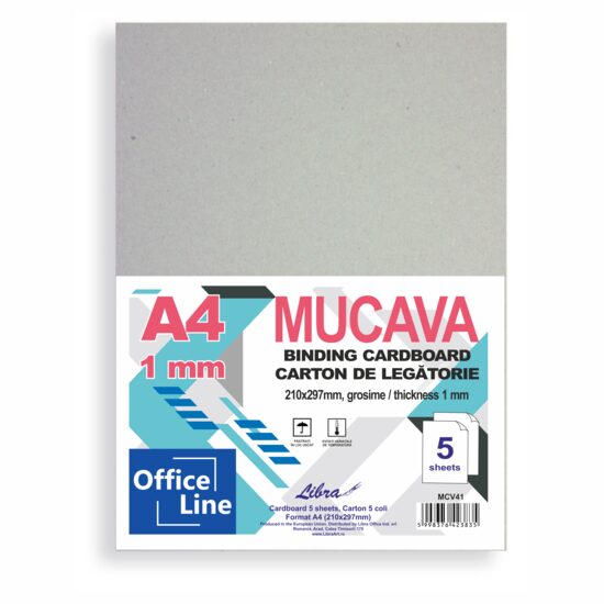 Mucava, Carton de legatorie grosime 1mm set. 5 coli