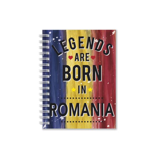 Carnetel A6 100F spirala Romania-Legends
