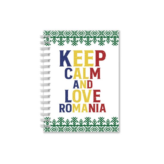 Carnetel A6 100F spirala Romania-keep calm