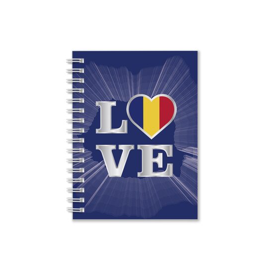 Carnetel A6 100F spirala Romania-Love