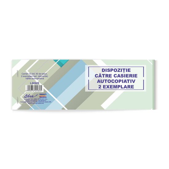 Dispozitie de plata catre casierie 1/2 A4 2 exemplare - L24825