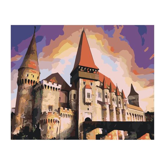 Pictura pe numere 40x50 Castelul Corvinilor 2996