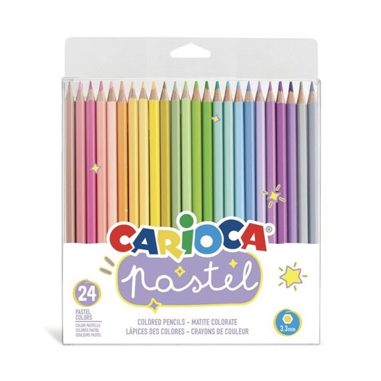 Creion color Carioca 24 culori pastel - 43310